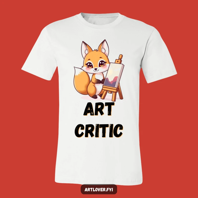 Funny Fox Art Admirer T-Shirt: Show Off Your Creative Side Tee