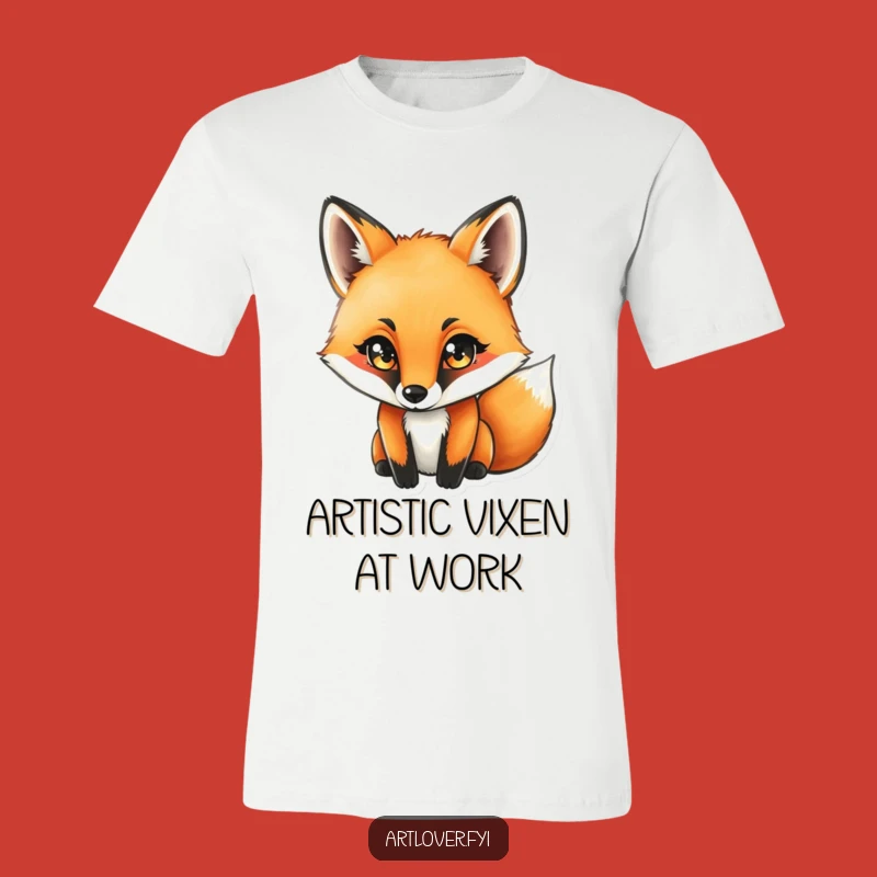 Funny Fox Drawing T-Shirt: Concentrated Artist Squirrel - A Cool Creative Gift