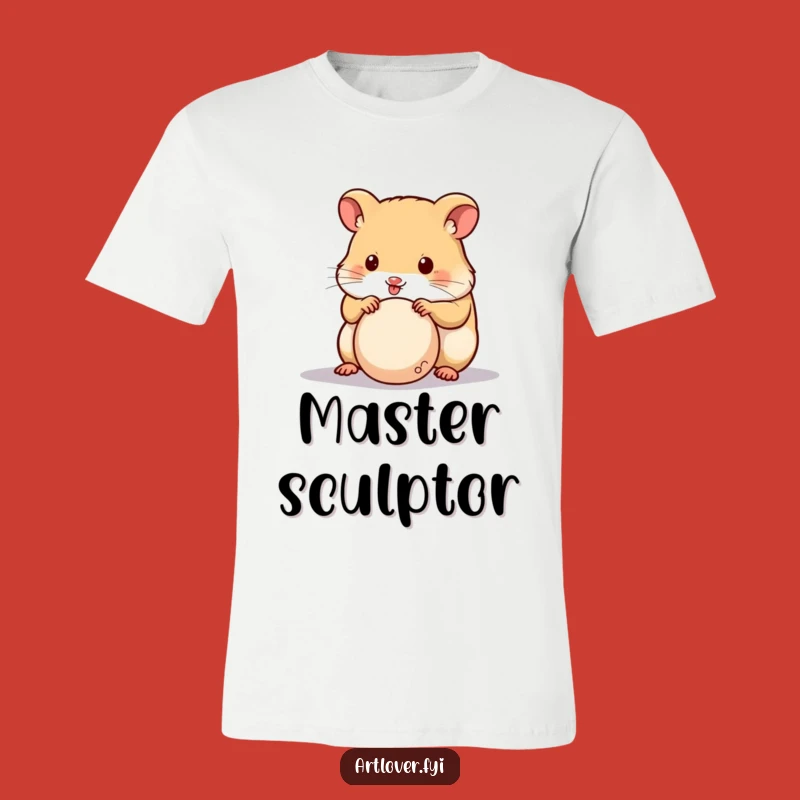 Funny Hamster Sculptor T-Shirt - Creative Critter, Whimsical Gift for Makers
