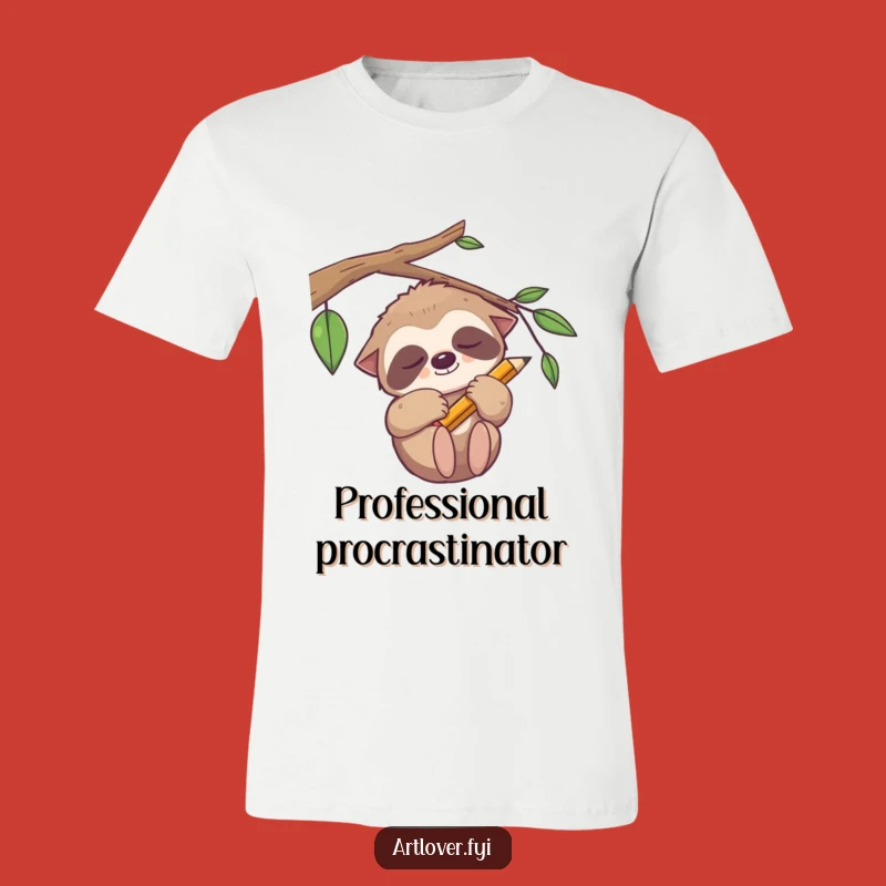 Funny Sloth T-Shirt - Sleepy Artist Tee for Ultimate Relaxation