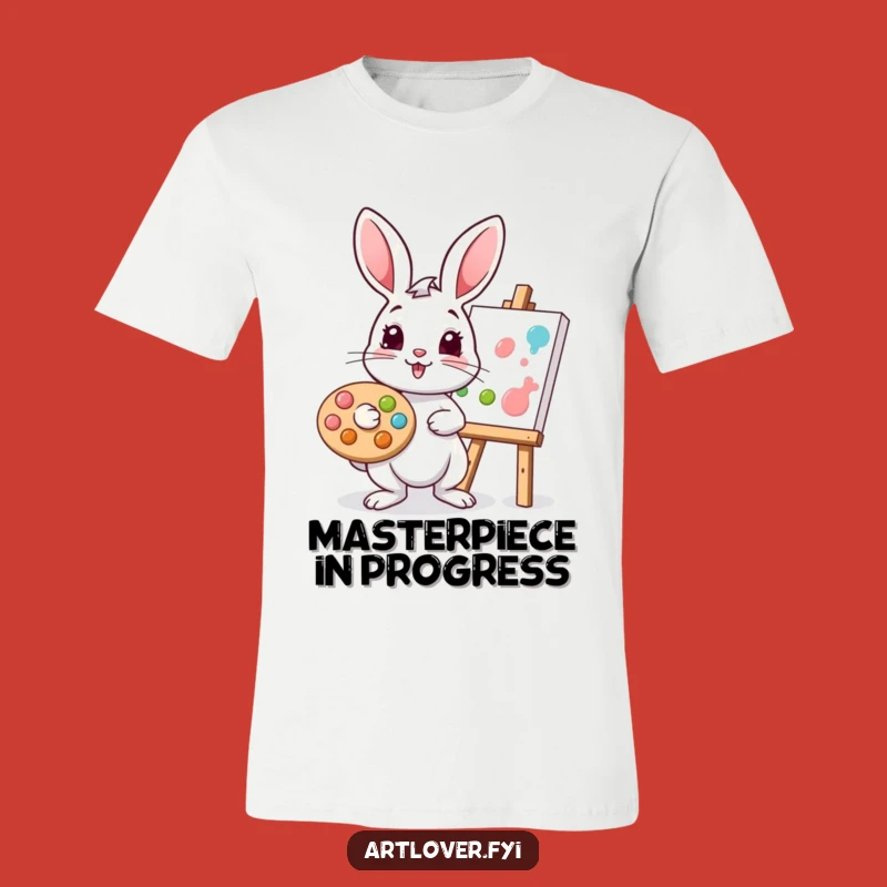 Funny Rabbit Painter T-Shirt: Unleash Your Inner Artist with Humor
