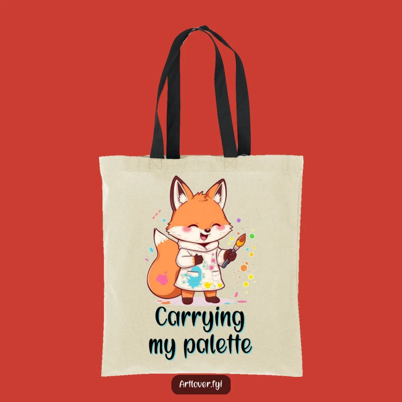 Funny Fox Artist Smock Tote Bag: Carry Your Supplies in Style
