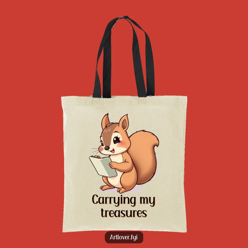 Funny Squirrel Artist Tote Bag: Cheeky Sketcher, a Hilarious Gift for Essentials!