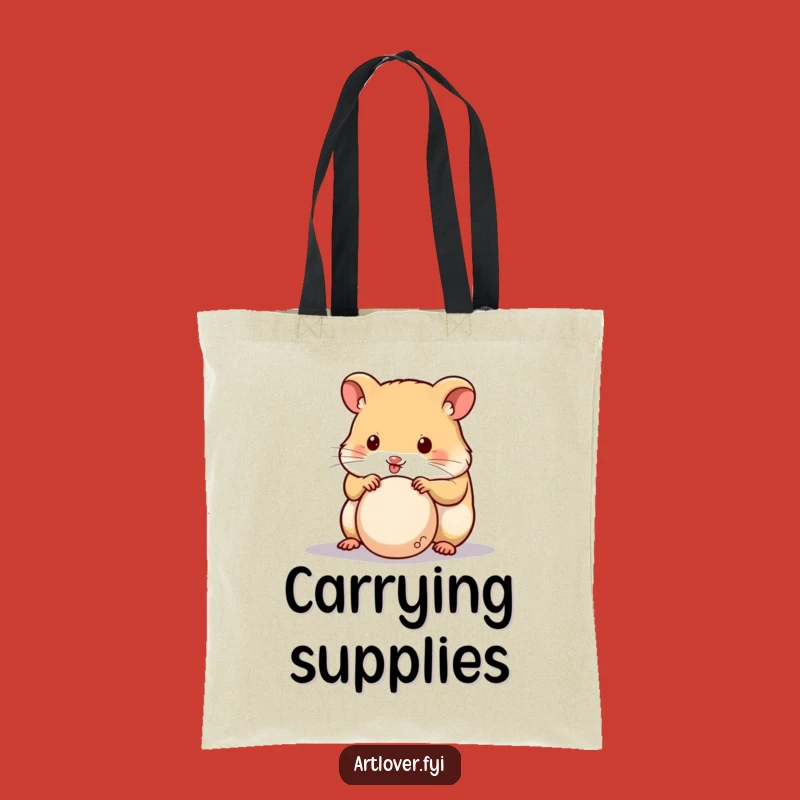 Funny Hamster Sculptor Tote Bag - Creative Critter, Ideal Humorous Gift