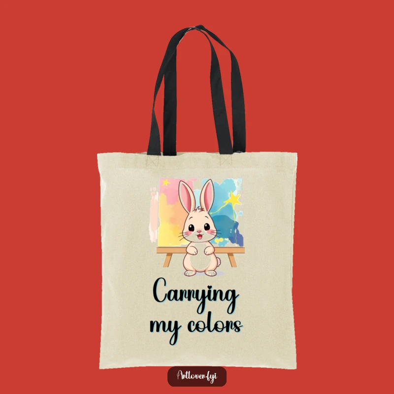 Funny Bunny Artist Tote Bag: Carry Your Creations - Stylish Funny Gift!