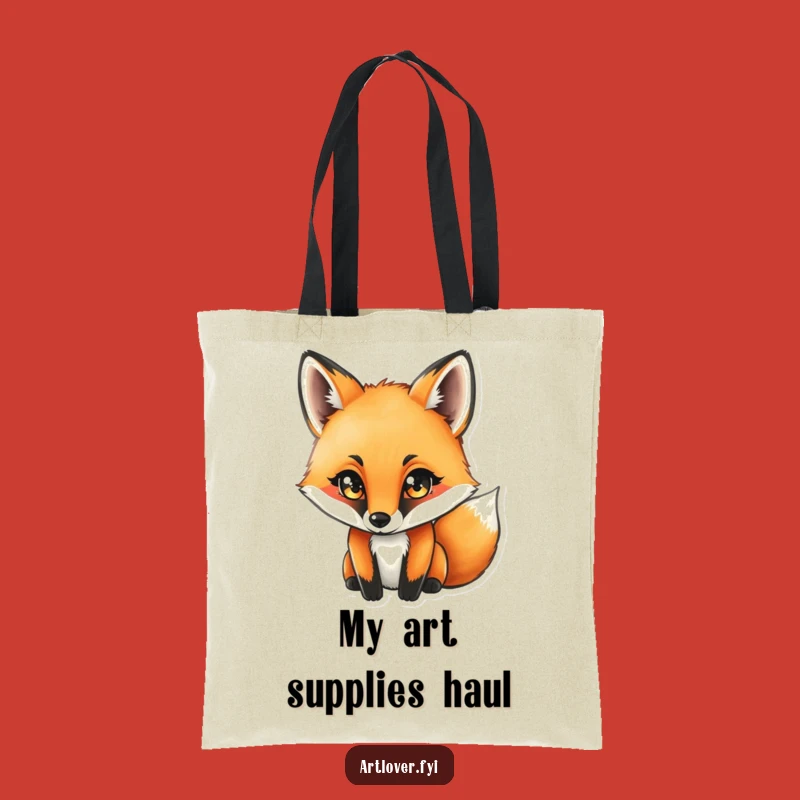 Funny Fox Art Tote Bag: Spacious Carry-All for the Concentrated Creator - Perfect Gift