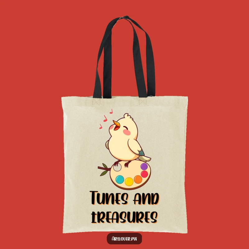 Funny Bird Artist Tote Bag: Carry Your Tunes and Art, Perfect Gift!